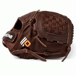 st Pitch Softball Glove Chocolate Lace. Nokona Elite performance ready for play position specifi